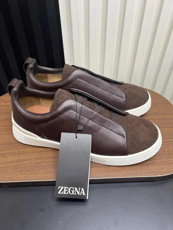 Ermenegildo Zegna SECONDSKIN Triple Stitch Low Top Casual Shoes image 1