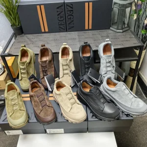 Ermenegildo Zegna Triple Stitch Monte Suede Low-Top Shoes image 1