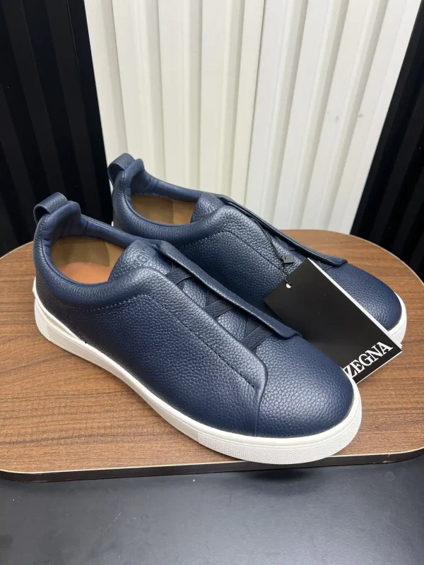 Ermenegildo Zegna SECONDSKIN Triple Stitch Low-Top Casual Shoes image 1
