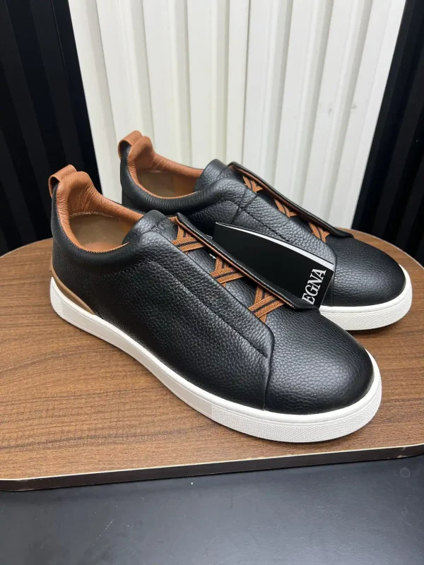 Ermenegildo Zegna SECONDSKIN Triple Stitch Low-Top Casual Shoes image 1