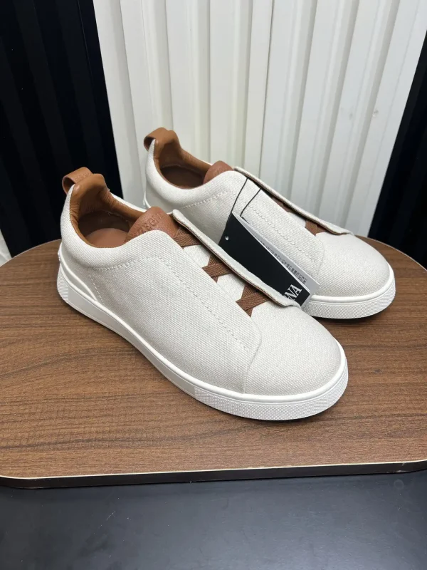 Ermenegildo Zegna SECONDSKIN Triple Stitch Low Top Casual Shoes image 1