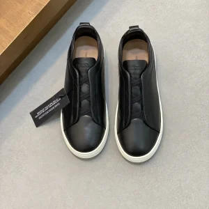 Ermenegildo Zegna Tiziano Low-Top Leather Sneakers image 1