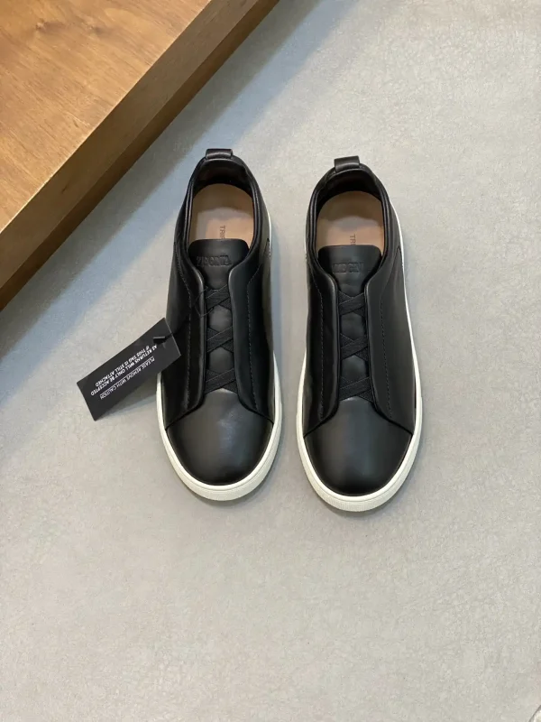 Ermenegildo Zegna Tiziano Low-Top Leather Sneakers image 1