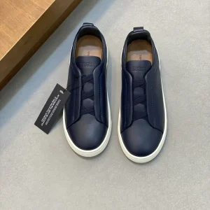 Ermenegildo Zegna Tiziano Low-Top Leather Sneakers image 1