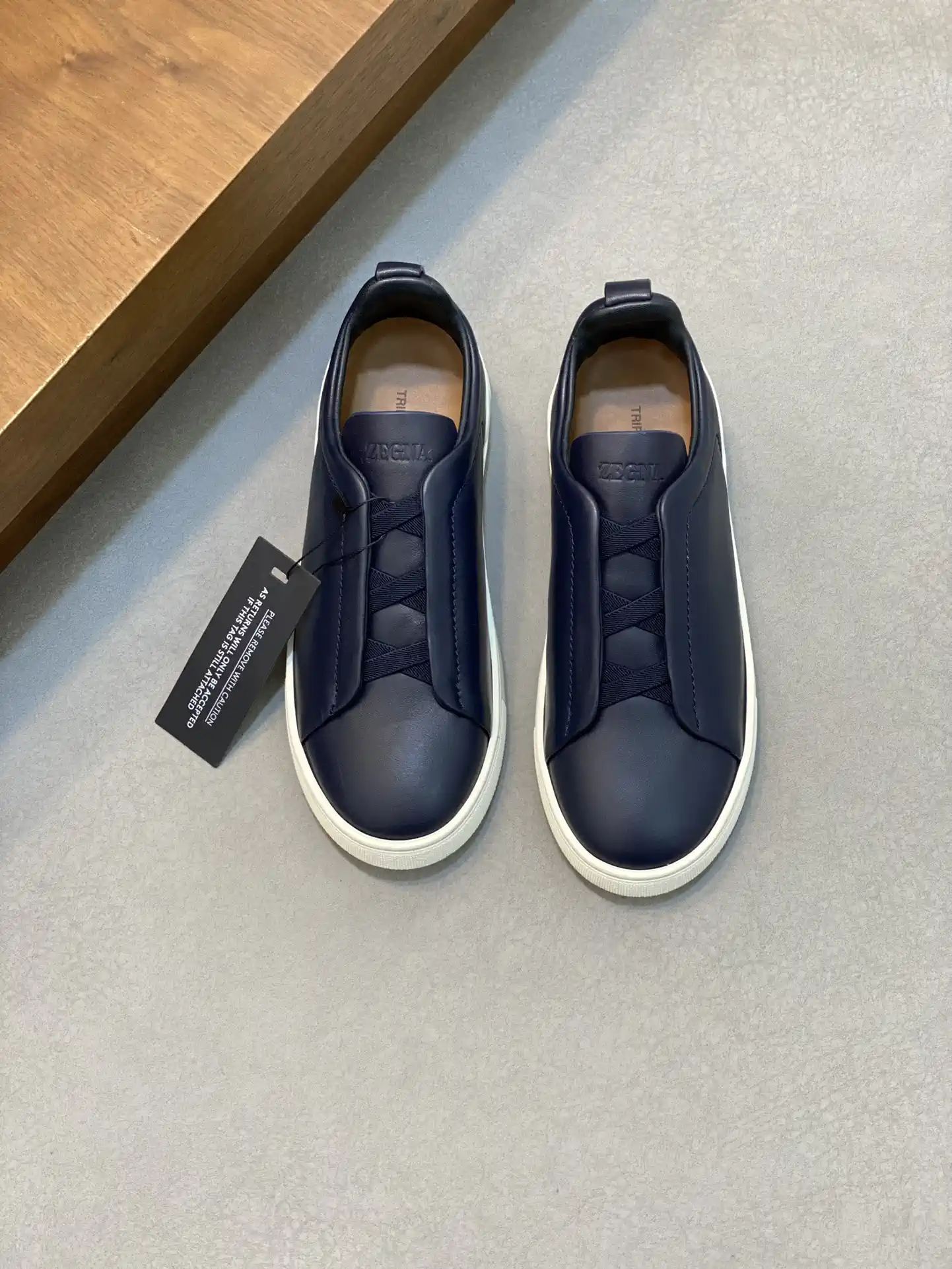 Ermenegildo Zegna Tiziano Low-Top Leather Sneakers image 1