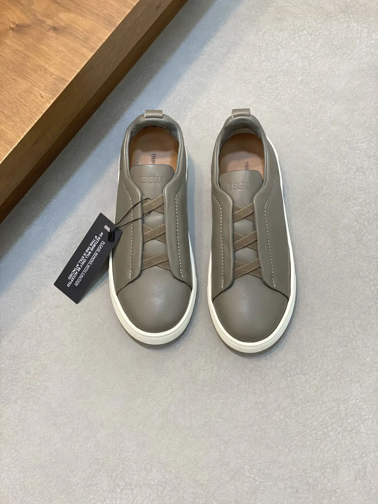 Ermenegildo Zegna Tiziano Low-Top Leather Sneakers image 1