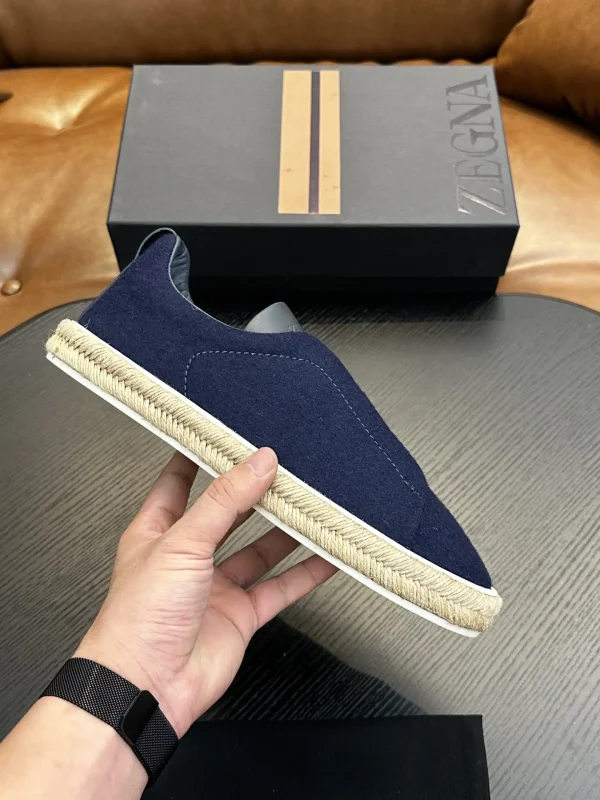 Ermenegildo Zegna Triple Stitch Low Top Casual Slip On Shoes image 1