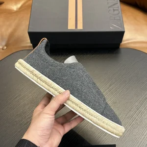 Ermenegildo Zegna Triple Stitch Low Top Casual Slip On Shoes image 1