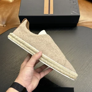 Ermenegildo Zegna Triple Stitch Low Top Casual Slip On Shoes image 1