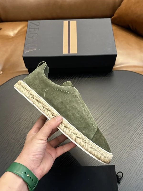 Ermenegildo Zegna Triple Stitch Low Top Casual Slip On Shoes image 1
