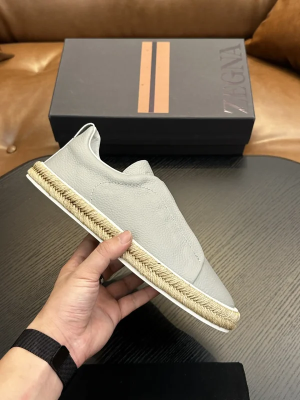 Ermenegildo Zegna Triple Stitch Low Top Casual Slip On Shoes image 1