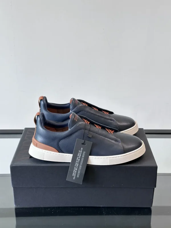 Ermenegildo Zegna Triple Stitch Low Top Casual Sneakers image 1