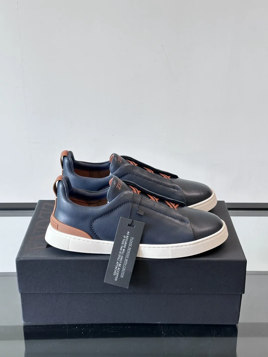 Ermenegildo Zegna Triple Stitch Low Top Casual Sneakers image 1