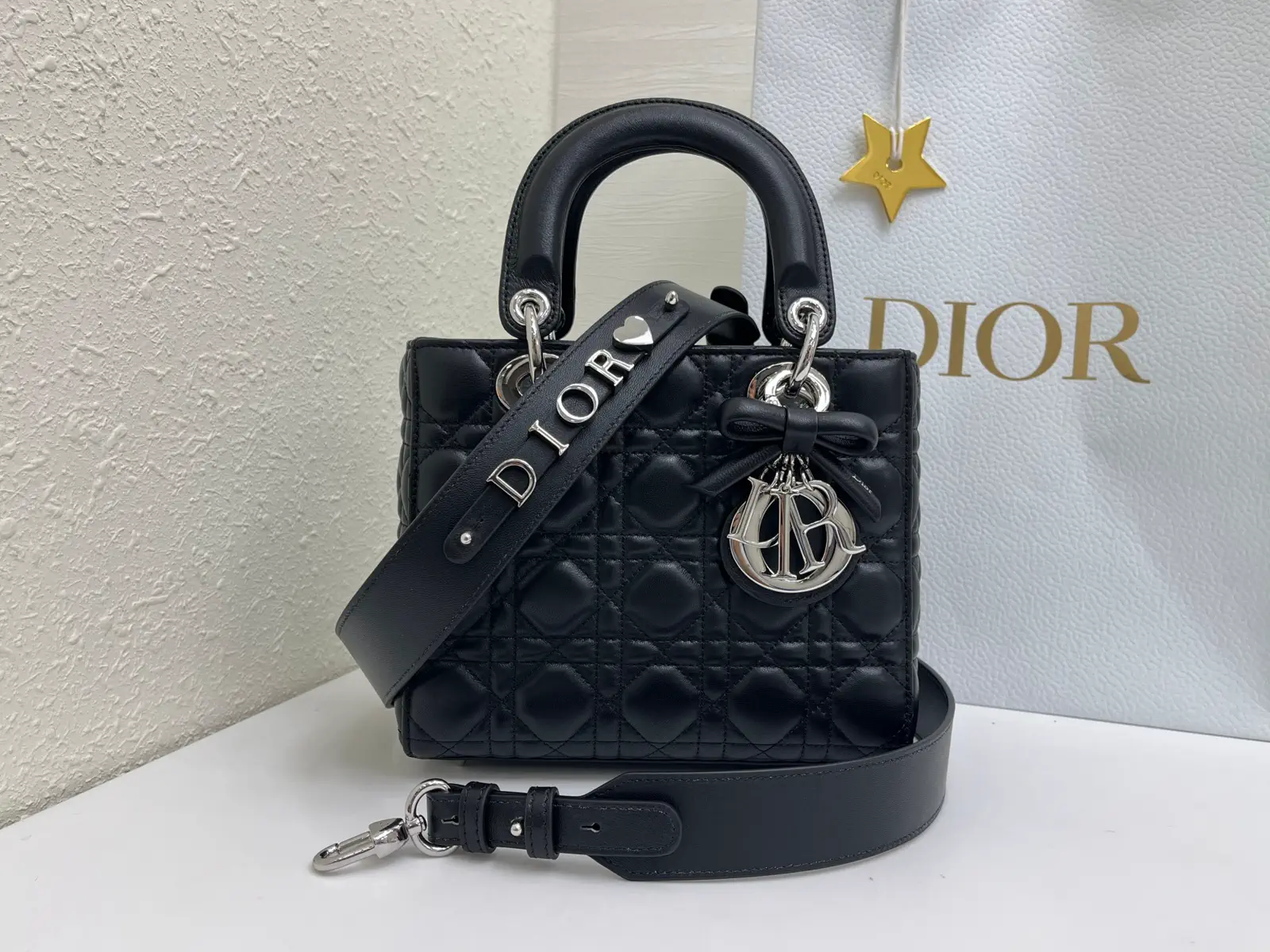 Dior Black Quilted Top Handle Bag image 1