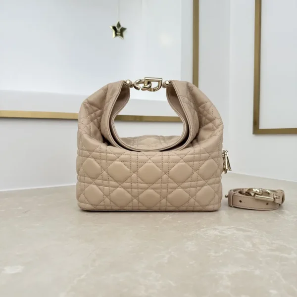 Dior Beige Quilted Toujours Hobo Top Handle Bag image 1