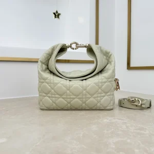 Dior Light Green Quilted Hobo Bag image 1