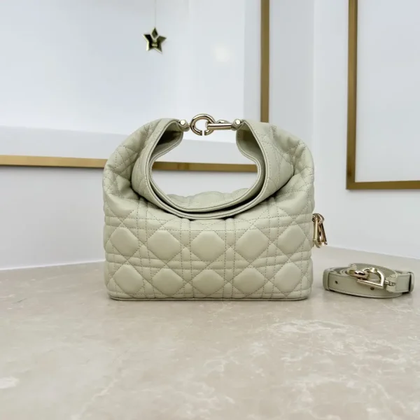 Dior Light Green Quilted Hobo Bag image 1