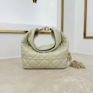 Dior Light Green Quilted Mini Hobo Bag image 1