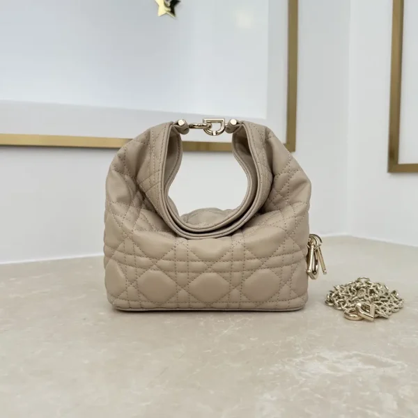 Dior Beige Quilted Mini Toujours Hobo Bag image 1