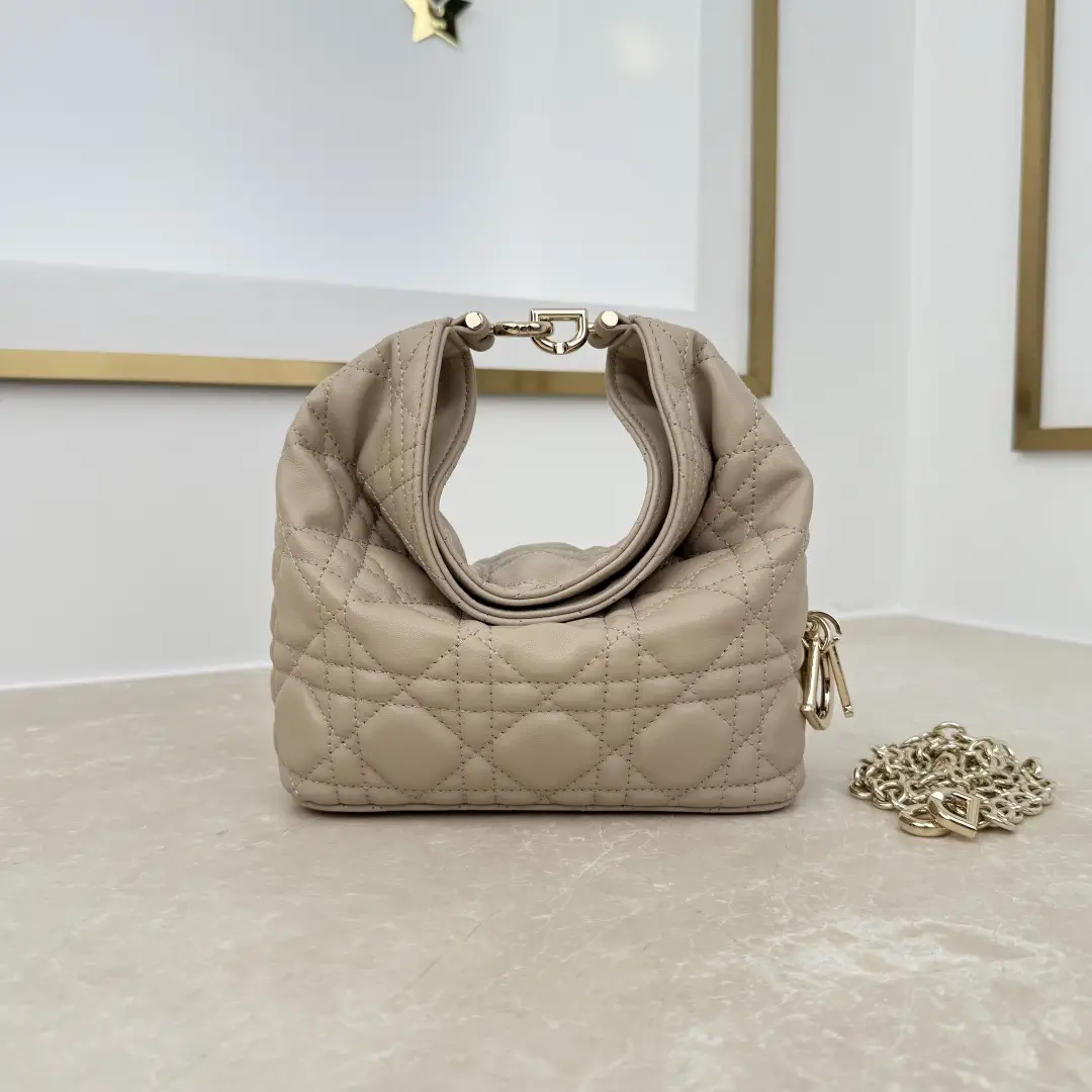 Dior Beige Quilted Mini Toujours Hobo Bag image 1