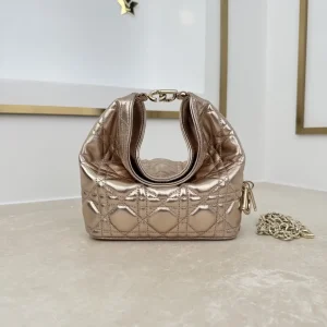 Dior Metallic Quilted Mini Hobo Bag image 1
