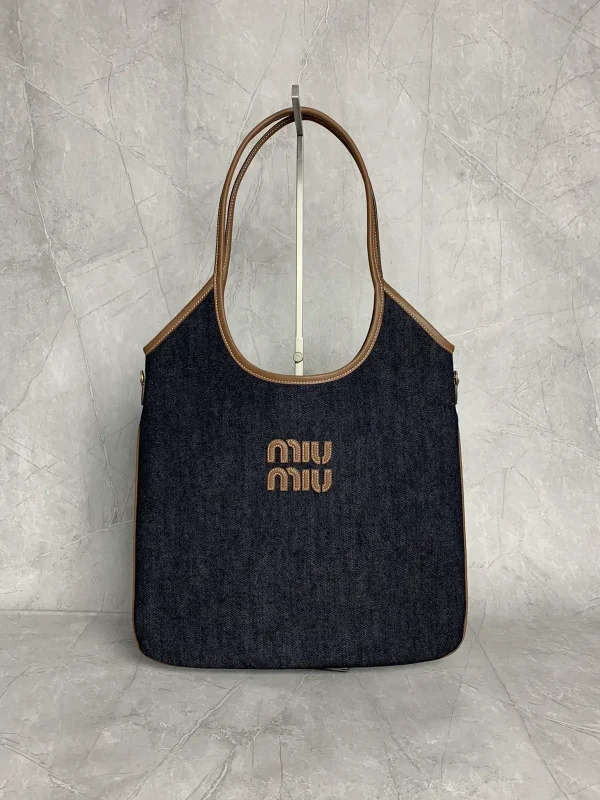 Miu Miu Denim Hobo Tote Bag image 1