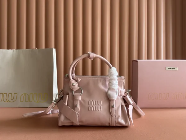 Miu Miu Pink Top Handle Bag with Crossbody Strap image 1