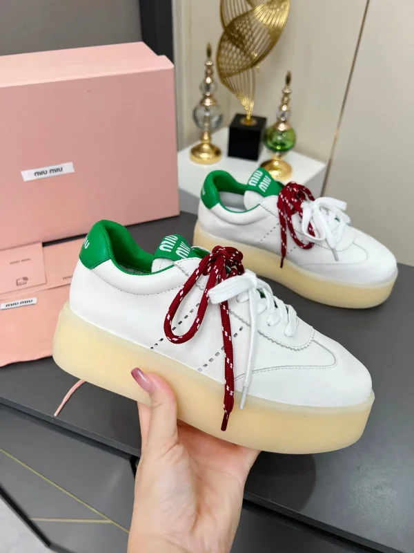 Women's Casual White Platform Sneakers image 1