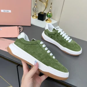 Miu Miu Women's Casual Suede Sneakers image 1