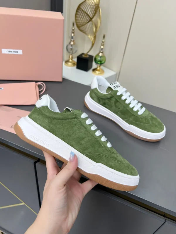 Miu Miu Women's Casual Suede Sneakers image 1