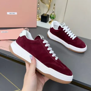Miu Miu Women's Casual Suede Sneakers image 1
