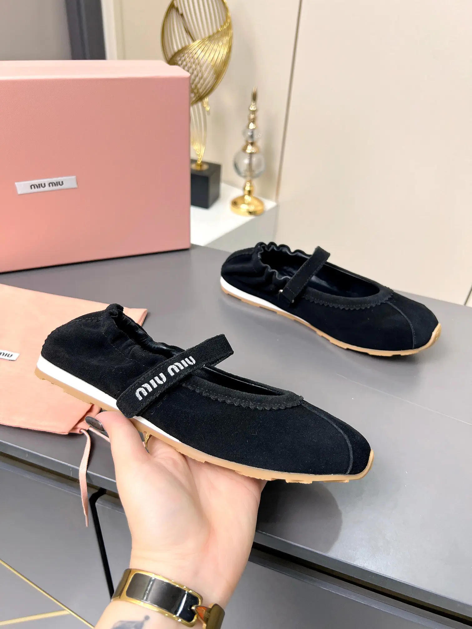 Women's Mary Jane Velcro Ballet Flats image 1