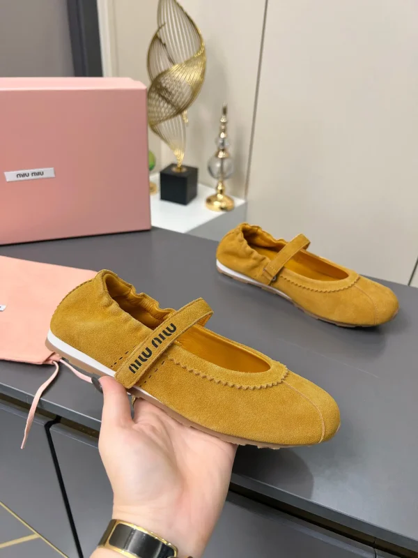 Miu Miu 25SS Spring Summer New Velcro Elastic Mary Jane Ballet Flats image 1