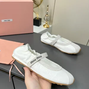Miu Miu Hook-and-Loop Mary Jane Ballet Flats image 1
