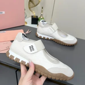 Miu Miu Tire Sole Mary Jane Sneakers with Velcro Strap image 1