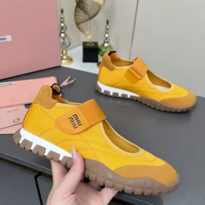 Miu Miu Mary Jane Tire Sole Sneakers with Velcro Strap image 1