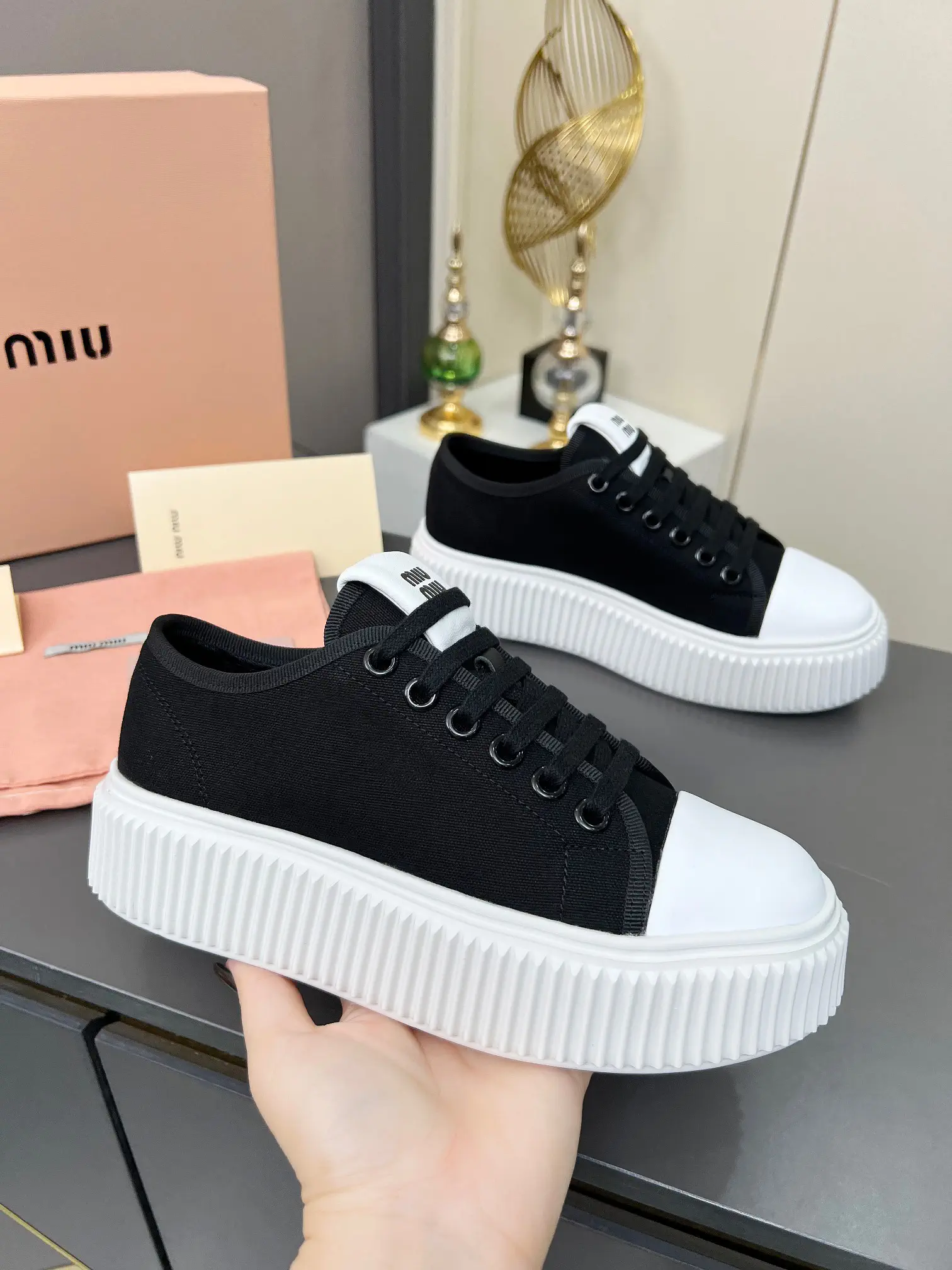 Women's Platform Canvas Sneakers image 1