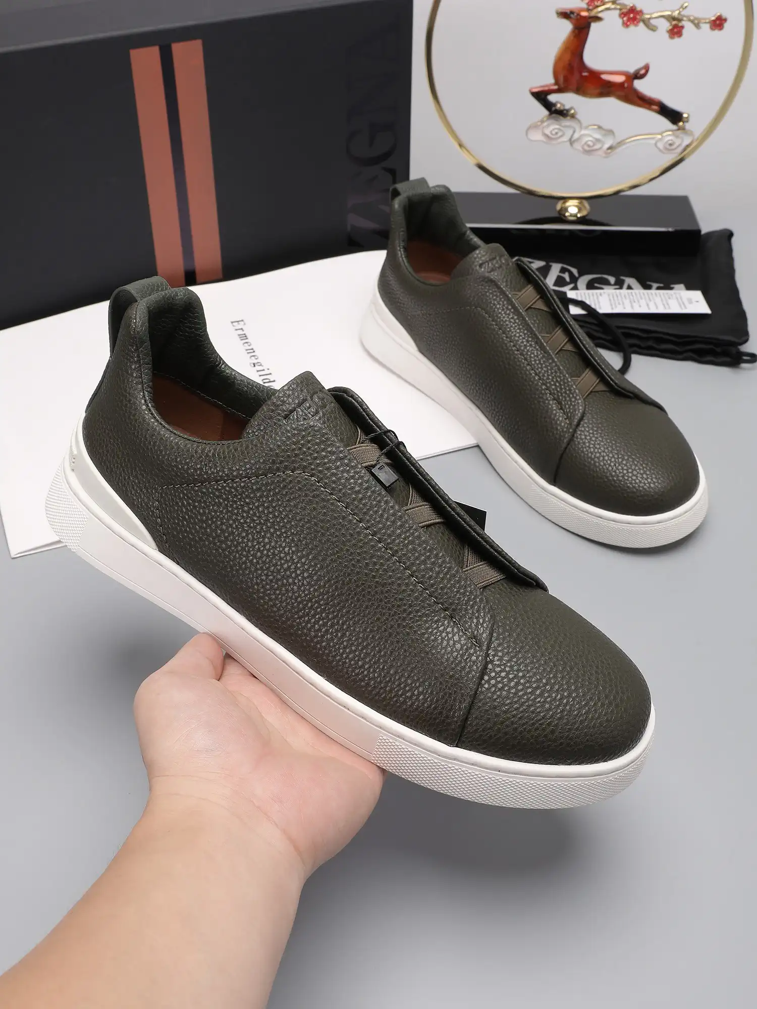 Low Top Leather Sneakers image 1