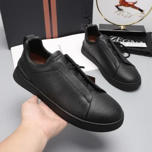 Men's Low Top Leather Sneakers image 1