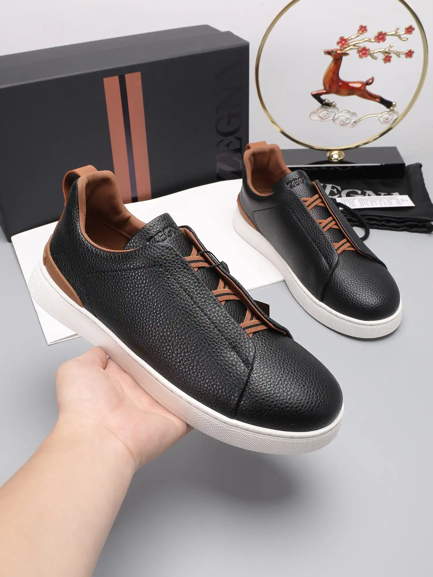 Low Top Leather Sneakers image 1