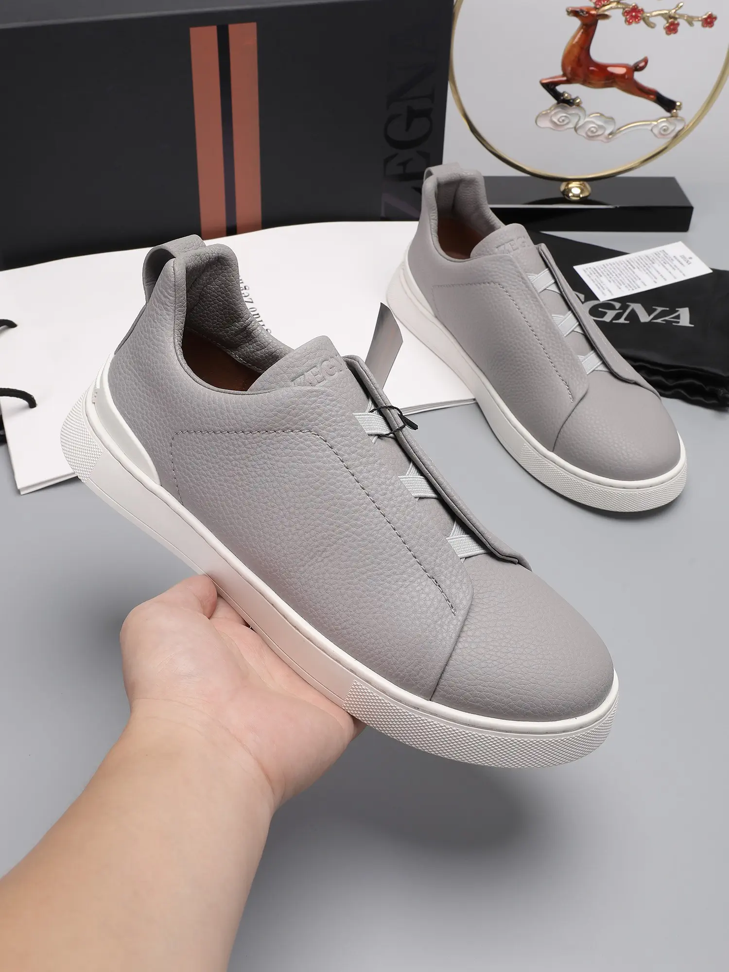 Ermenegildo Zegna Low Top Leather Sneakers image 1