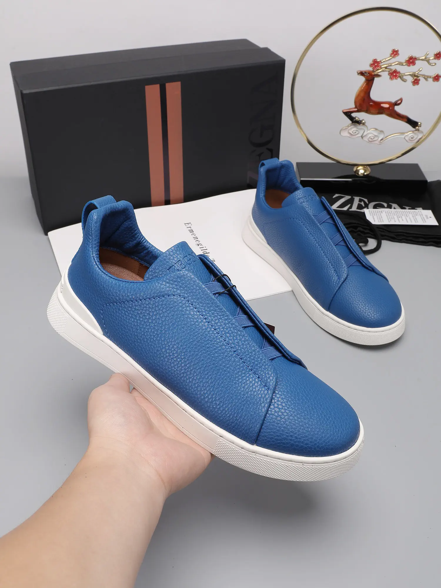 Ermenegildo Zegna Low Top Leather Sneakers image 1