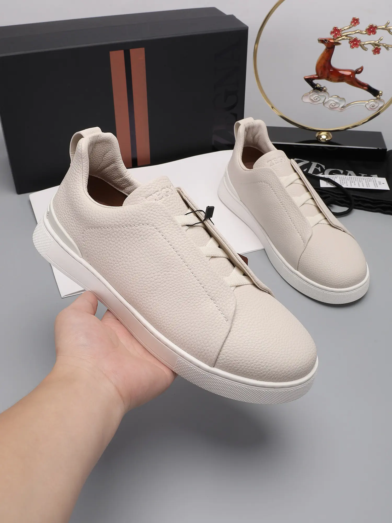 Ermenegildo Zegna Low Top Leather Sneakers image 1