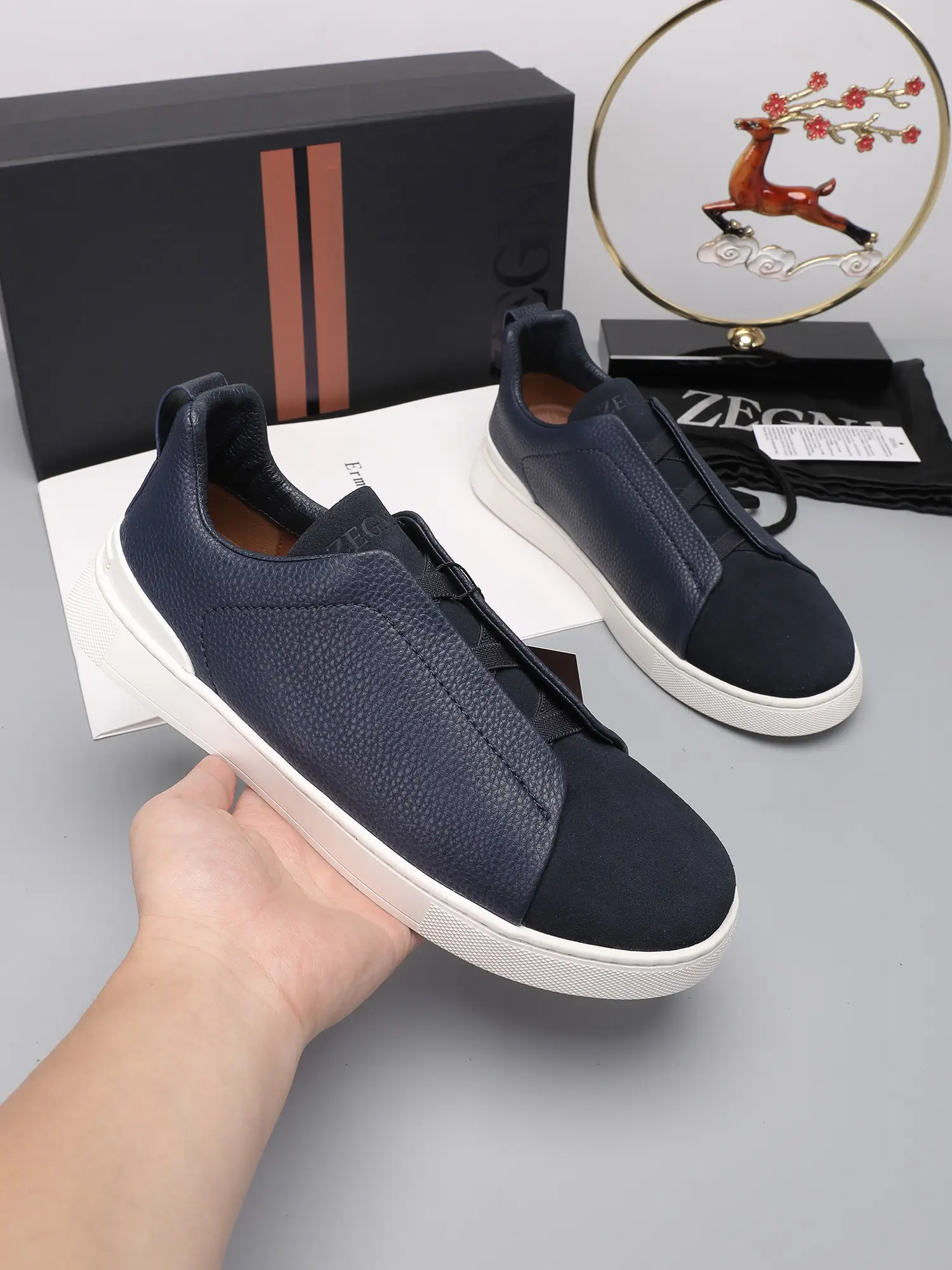 Ermenegildo Zegna Low Top Leather Sneakers image 1