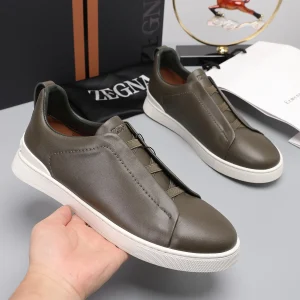 Ermenegildo Zegna Low Top Leather Sneakers image 1