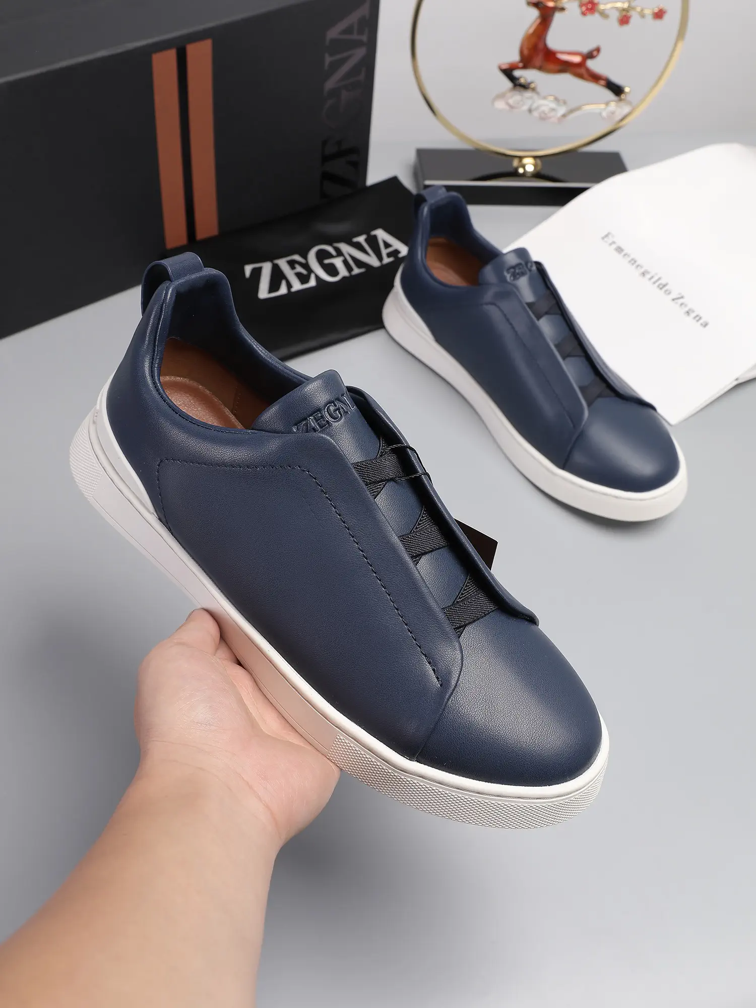 Ermenegildo Zegna Low Top Leather Sneakers image 1