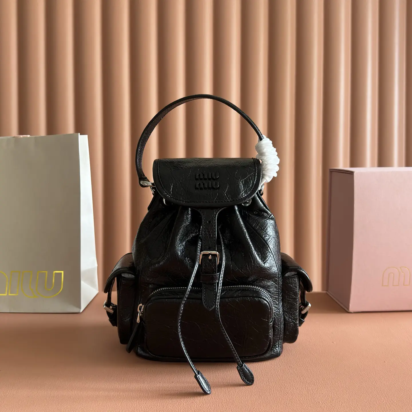 Miu Miu Black Multi-Pocket Backpack image 1