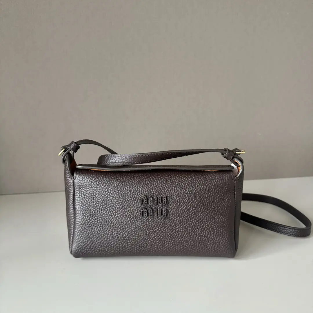 Miu Miu Dark Brown Small Square Crossbody Bag image 1