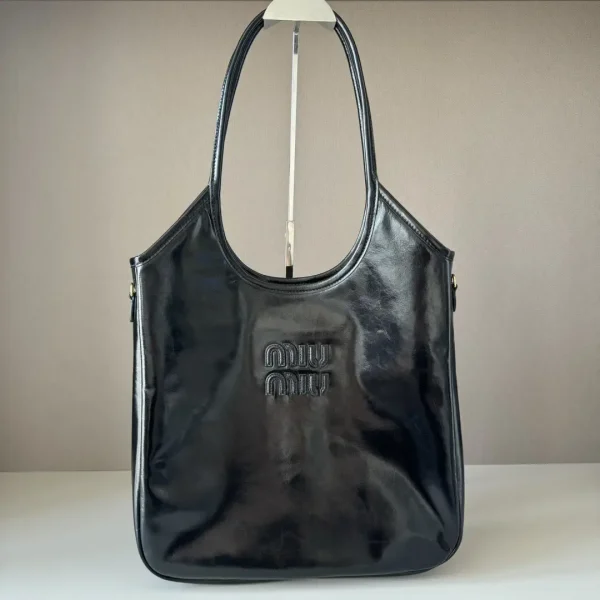 Miu Miu Black Leather Tote Bag image 1