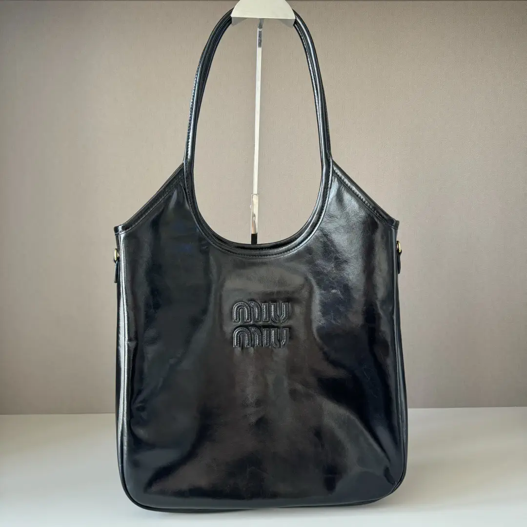Miu Miu Black Leather Tote Bag image 1